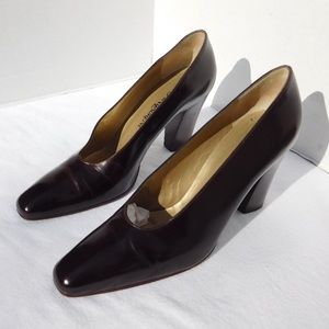 Vintage Yves Saint Laurent  Brown Leather Heels